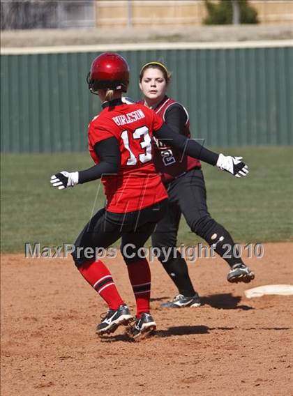 Thumbnail 1 in Burleson vs. Keller Central (Mansfield ISD Varsity Softball Tournament) photogallery.