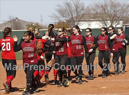 Thumbnail 1 in Burleson vs. Keller Central (Mansfield ISD Varsity Softball Tournament) photogallery.