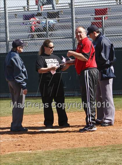 Thumbnail 2 in Burleson vs. Keller Central (Mansfield ISD Varsity Softball Tournament) photogallery.