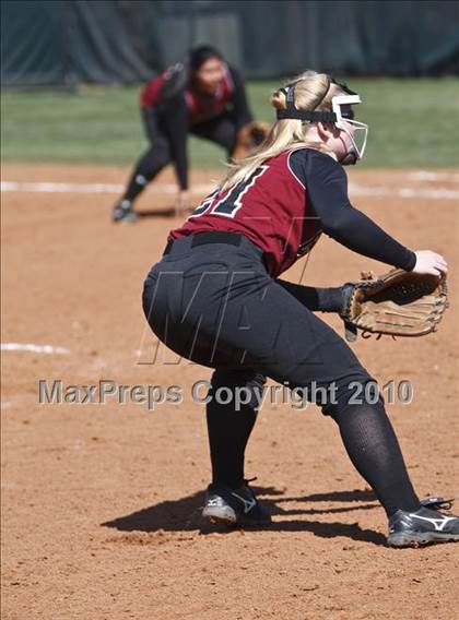 Thumbnail 3 in Burleson vs. Keller Central (Mansfield ISD Varsity Softball Tournament) photogallery.