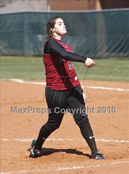 Thumbnail 3 in Burleson vs. Keller Central (Mansfield ISD Varsity Softball Tournament) photogallery.