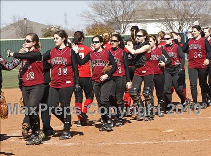 Thumbnail 2 in Burleson vs. Keller Central (Mansfield ISD Varsity Softball Tournament) photogallery.