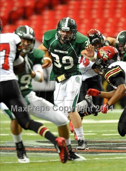 Thumbnail 1 in Greater Atlanta Christian vs. Westminster (Great American Football Classic) photogallery.