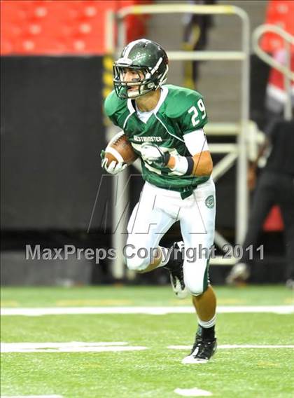 Thumbnail 1 in Greater Atlanta Christian vs. Westminster (Great American Football Classic) photogallery.