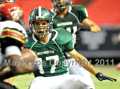 Thumbnail 1 in Greater Atlanta Christian vs. Westminster (Great American Football Classic) photogallery.