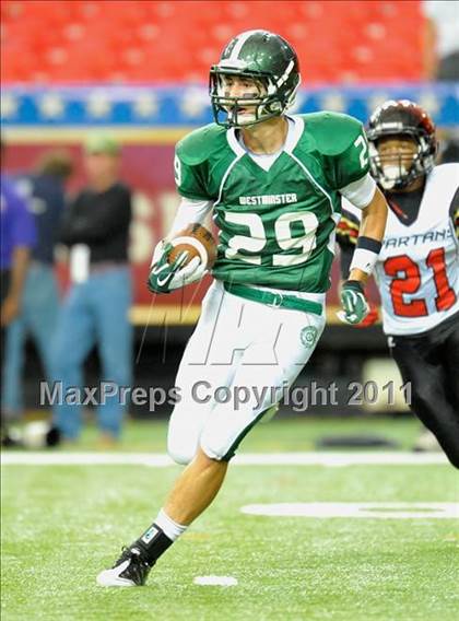 Thumbnail 2 in Greater Atlanta Christian vs. Westminster (Great American Football Classic) photogallery.