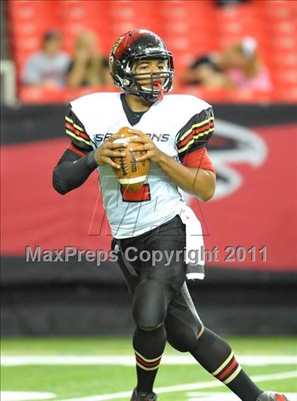 Thumbnail 2 in Greater Atlanta Christian vs. Westminster (Great American Football Classic) photogallery.
