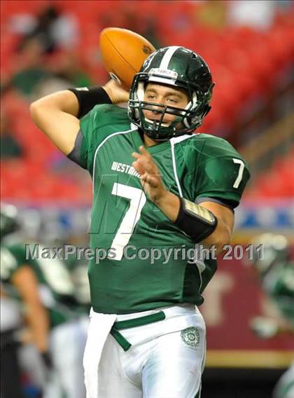 Thumbnail 3 in Greater Atlanta Christian vs. Westminster (Great American Football Classic) photogallery.