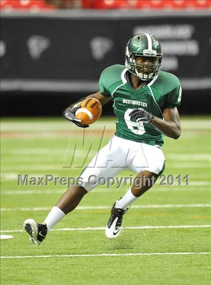 Thumbnail 3 in Greater Atlanta Christian vs. Westminster (Great American Football Classic) photogallery.