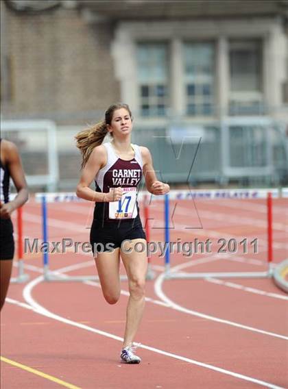Thumbnail 1 in 117th Penn Relays (Girls 400m Hurdles and 4x800m Event 103) photogallery.