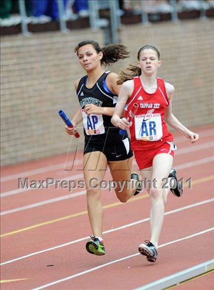 Thumbnail 2 in 117th Penn Relays (Girls 400m Hurdles and 4x800m Event 103) photogallery.