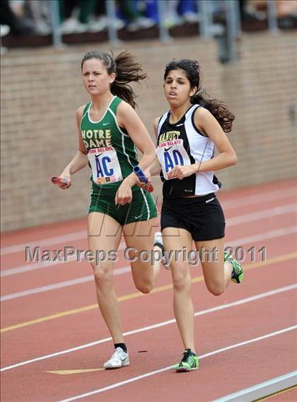 Thumbnail 2 in 117th Penn Relays (Girls 400m Hurdles and 4x800m Event 103) photogallery.