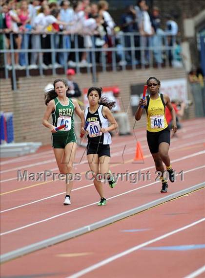 Thumbnail 2 in 117th Penn Relays (Girls 400m Hurdles and 4x800m Event 103) photogallery.