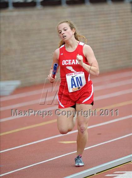 Thumbnail 2 in 117th Penn Relays (Girls 400m Hurdles and 4x800m Event 103) photogallery.