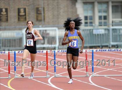 Thumbnail 2 in 117th Penn Relays (Girls 400m Hurdles and 4x800m Event 103) photogallery.