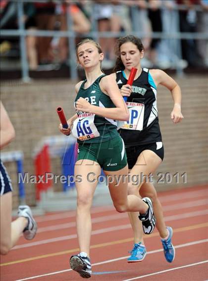 Thumbnail 2 in 117th Penn Relays (Girls 400m Hurdles and 4x800m Event 103) photogallery.