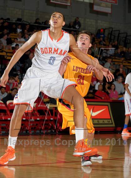 Thumbnail 2 in Bishop Gorman vs. Orange Lutheran (Nike Extravaganza) photogallery.