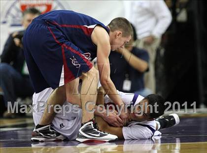 Thumbnail 3 in Vacaville Christian vs. Bradshaw Christian (CIF SJS D5 Final) photogallery.