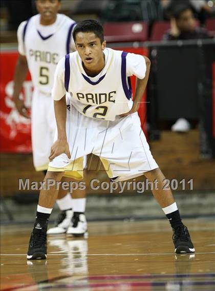 Thumbnail 2 in Vacaville Christian vs. Bradshaw Christian (CIF SJS D5 Final) photogallery.