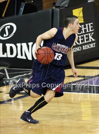 Thumbnail 3 in Vacaville Christian vs. Bradshaw Christian (CIF SJS D5 Final) photogallery.