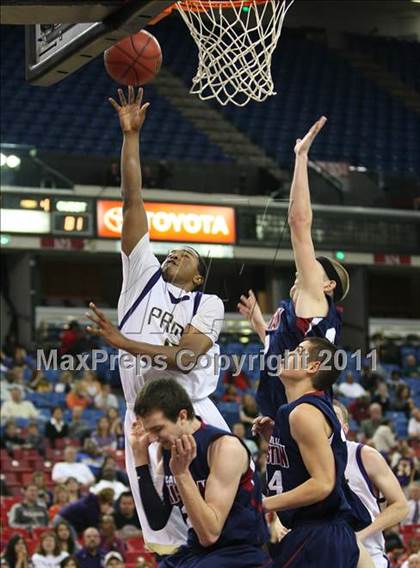 Thumbnail 2 in Vacaville Christian vs. Bradshaw Christian (CIF SJS D5 Final) photogallery.