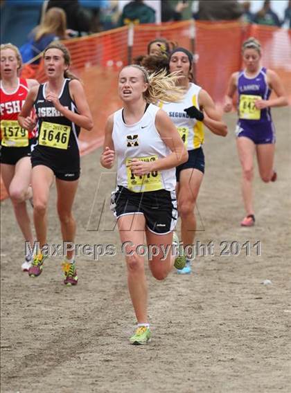 Thumbnail 1 in CIF State Cross Country Championships (D4 Girls) photogallery.