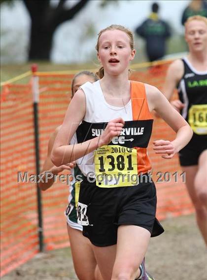 Thumbnail 1 in CIF State Cross Country Championships (D4 Girls) photogallery.