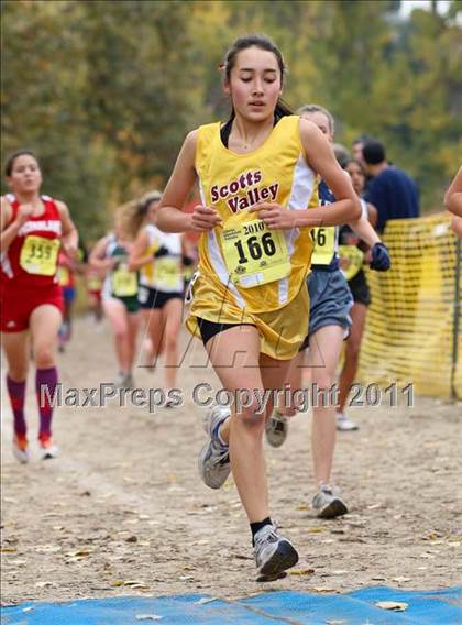 Thumbnail 1 in CIF State Cross Country Championships (D4 Girls) photogallery.