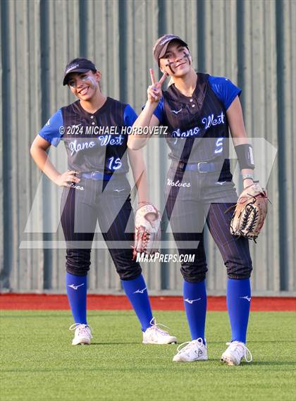 Thumbnail 2 in Plano West @ Allen (UIL 6A Softball Bi-District) photogallery.