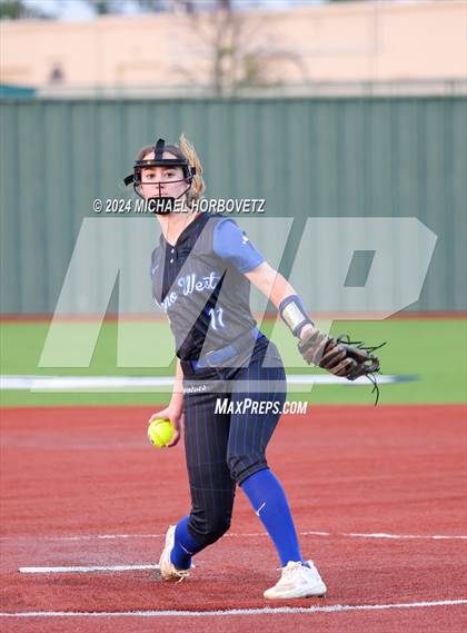 Thumbnail 1 in Plano West @ Allen (UIL 6A Softball Bi-District) photogallery.