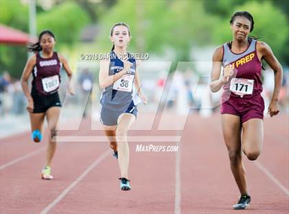 Thumbnail 3 in AIA Track & Field Preliminaries D3 & D4 (Girls 200 Meter Dash) photogallery.