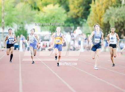 Thumbnail 2 in AIA Track & Field Preliminaries D3 & D4 (Girls 200 Meter Dash) photogallery.