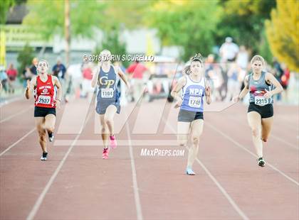 Thumbnail 1 in AIA Track & Field Preliminaries D3 & D4 (Girls 200 Meter Dash) photogallery.