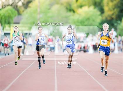 Thumbnail 3 in AIA Track & Field Preliminaries D3 & D4 (Girls 200 Meter Dash) photogallery.