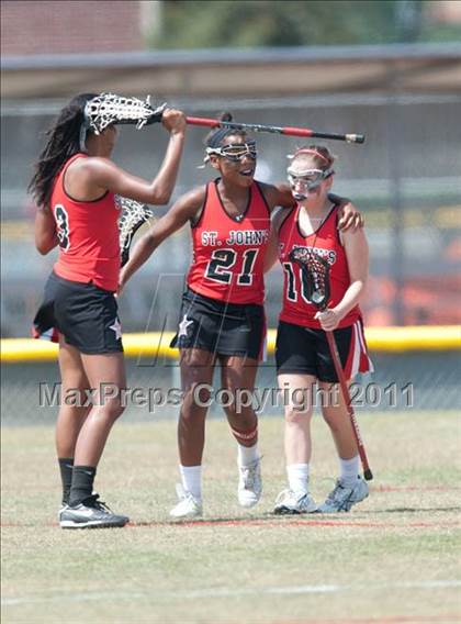 Thumbnail 1 in St. John's v Hockaday (D1 TGHSLL State Semifinal) photogallery.