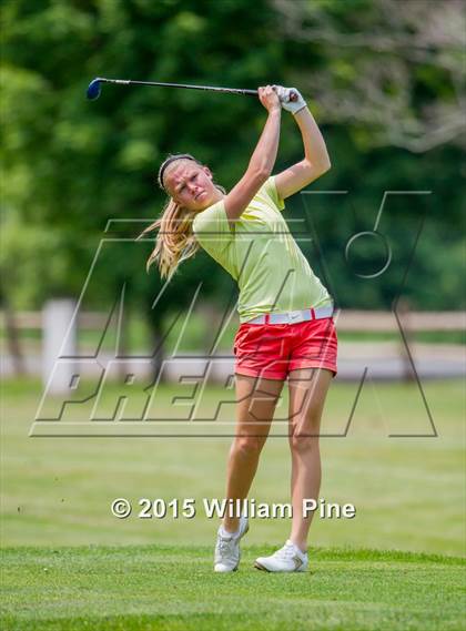 Thumbnail 3 in NYSPHSAA Girls Golf Championship (Practice Round) photogallery.