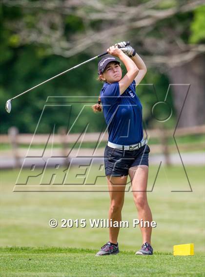 Thumbnail 3 in NYSPHSAA Girls Golf Championship (Practice Round) photogallery.