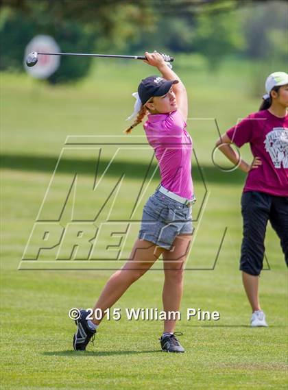 Thumbnail 2 in NYSPHSAA Girls Golf Championship (Practice Round) photogallery.