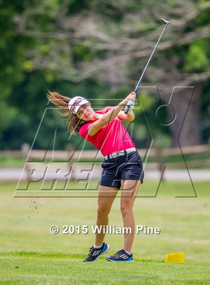 Thumbnail 1 in NYSPHSAA Girls Golf Championship (Practice Round) photogallery.