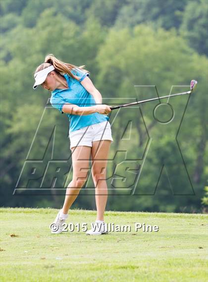 Thumbnail 3 in NYSPHSAA Girls Golf Championship (Practice Round) photogallery.