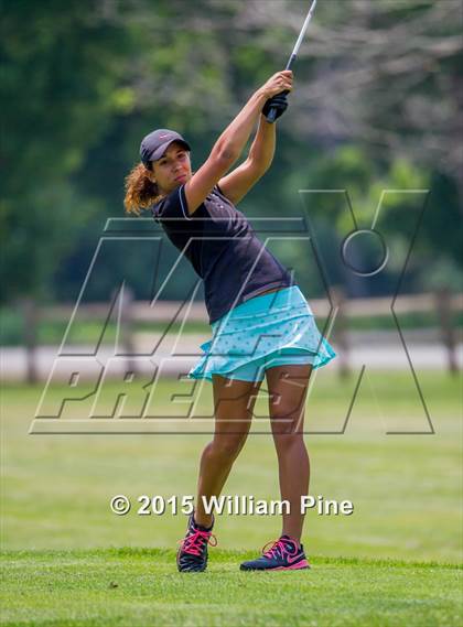 Thumbnail 3 in NYSPHSAA Girls Golf Championship (Practice Round) photogallery.