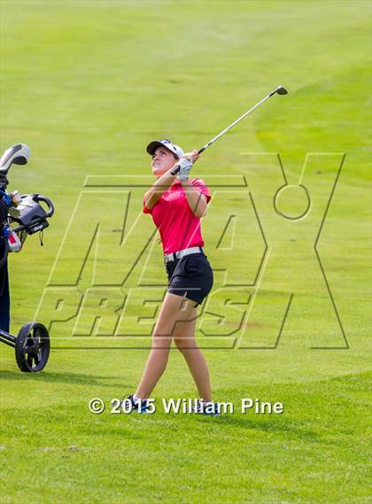 Thumbnail 2 in NYSPHSAA Girls Golf Championship (Practice Round) photogallery.