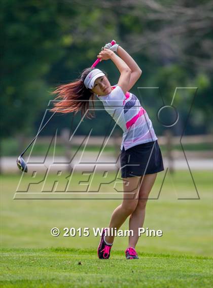 Thumbnail 3 in NYSPHSAA Girls Golf Championship (Practice Round) photogallery.