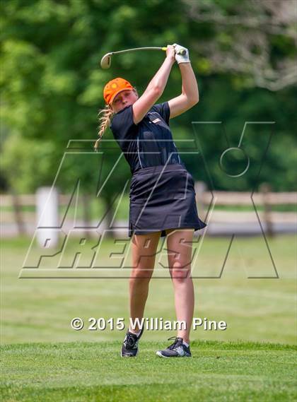 Thumbnail 3 in NYSPHSAA Girls Golf Championship (Practice Round) photogallery.