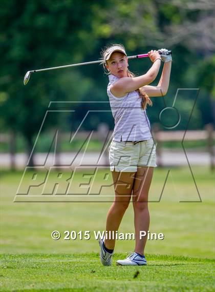 Thumbnail 2 in NYSPHSAA Girls Golf Championship (Practice Round) photogallery.