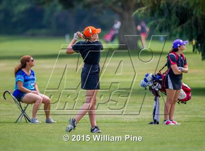 Thumbnail 3 in NYSPHSAA Girls Golf Championship (Practice Round) photogallery.