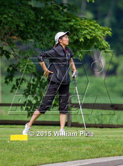 Thumbnail 3 in NYSPHSAA Girls Golf Championship (Practice Round) photogallery.