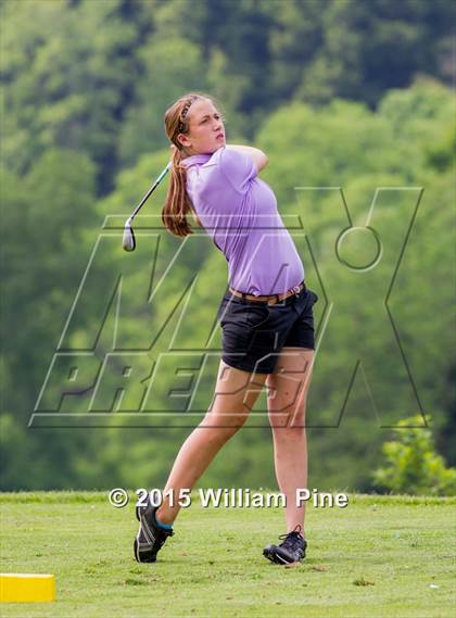 Thumbnail 3 in NYSPHSAA Girls Golf Championship (Practice Round) photogallery.