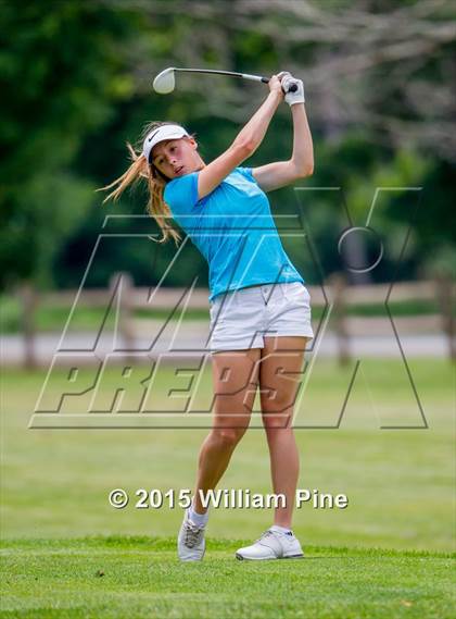 Thumbnail 3 in NYSPHSAA Girls Golf Championship (Practice Round) photogallery.