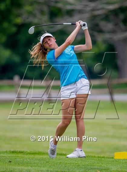 Thumbnail 2 in NYSPHSAA Girls Golf Championship (Practice Round) photogallery.